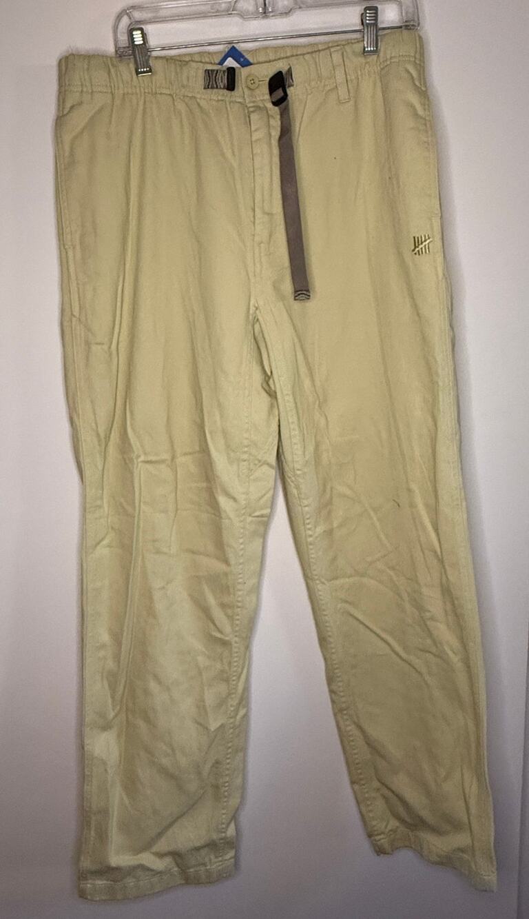 NWT Undefeated Ikat Belt Pants Men's Large Beige New